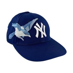 Gucci x MLB NY Yankees Blue Bird Baseball Cap Hat